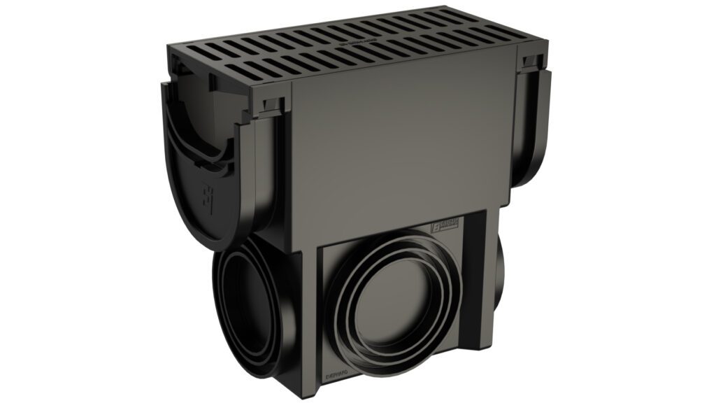 Black Compact Slim Pit with Poly Grate