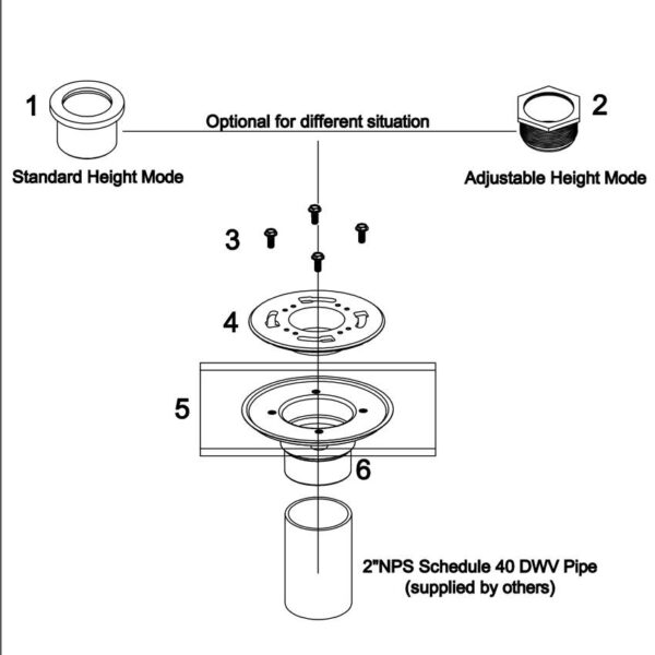 Flange Adaptor Kit Installation Diagram