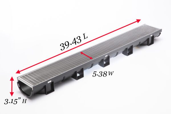 Dimensions of Deep Series Trench Stainless Steel Grate Image